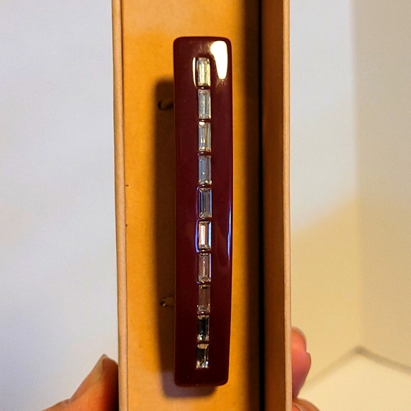 Jen Atkins Resin + Crystal Baguette Barrette - Picture 1 of 3